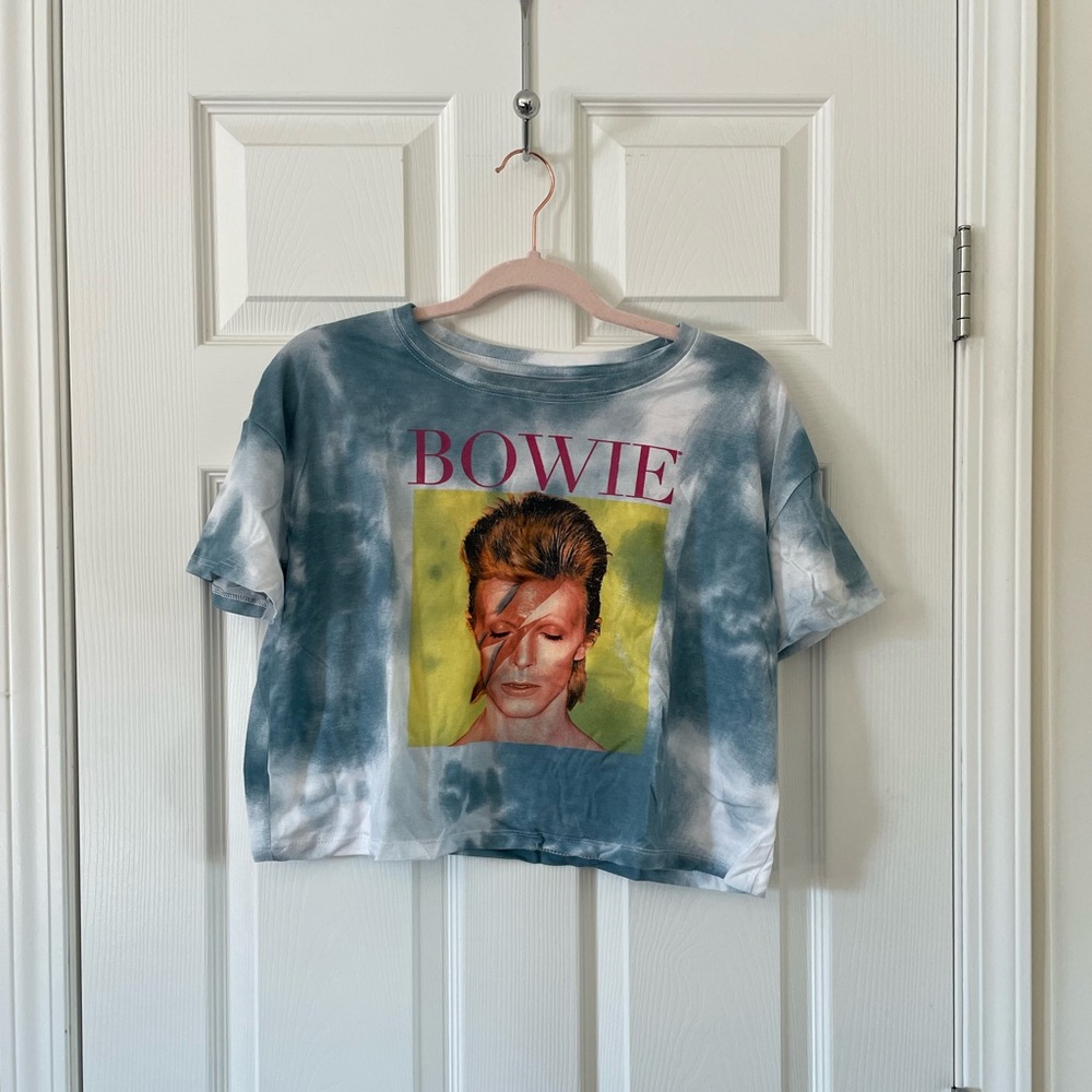 David Bowie Cropped Graphic Tee